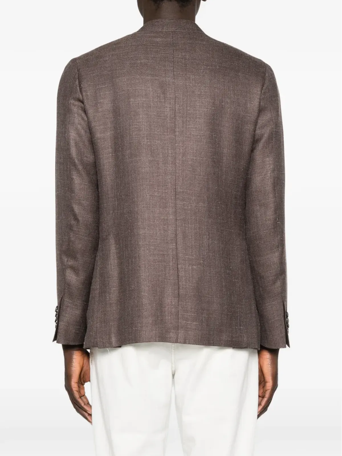 Canali ケイ ノッチド・ラペル ブレザー - Brown - 画像4