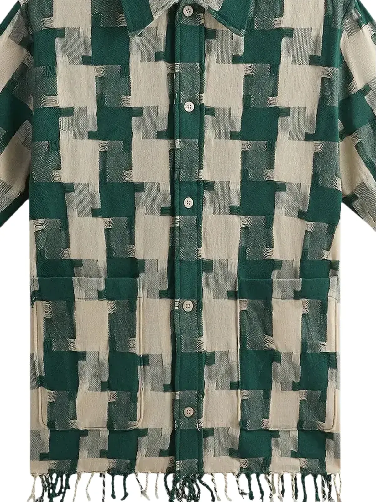 KITH 千鳥格子襟付きシャツ - グリーン - 画像2