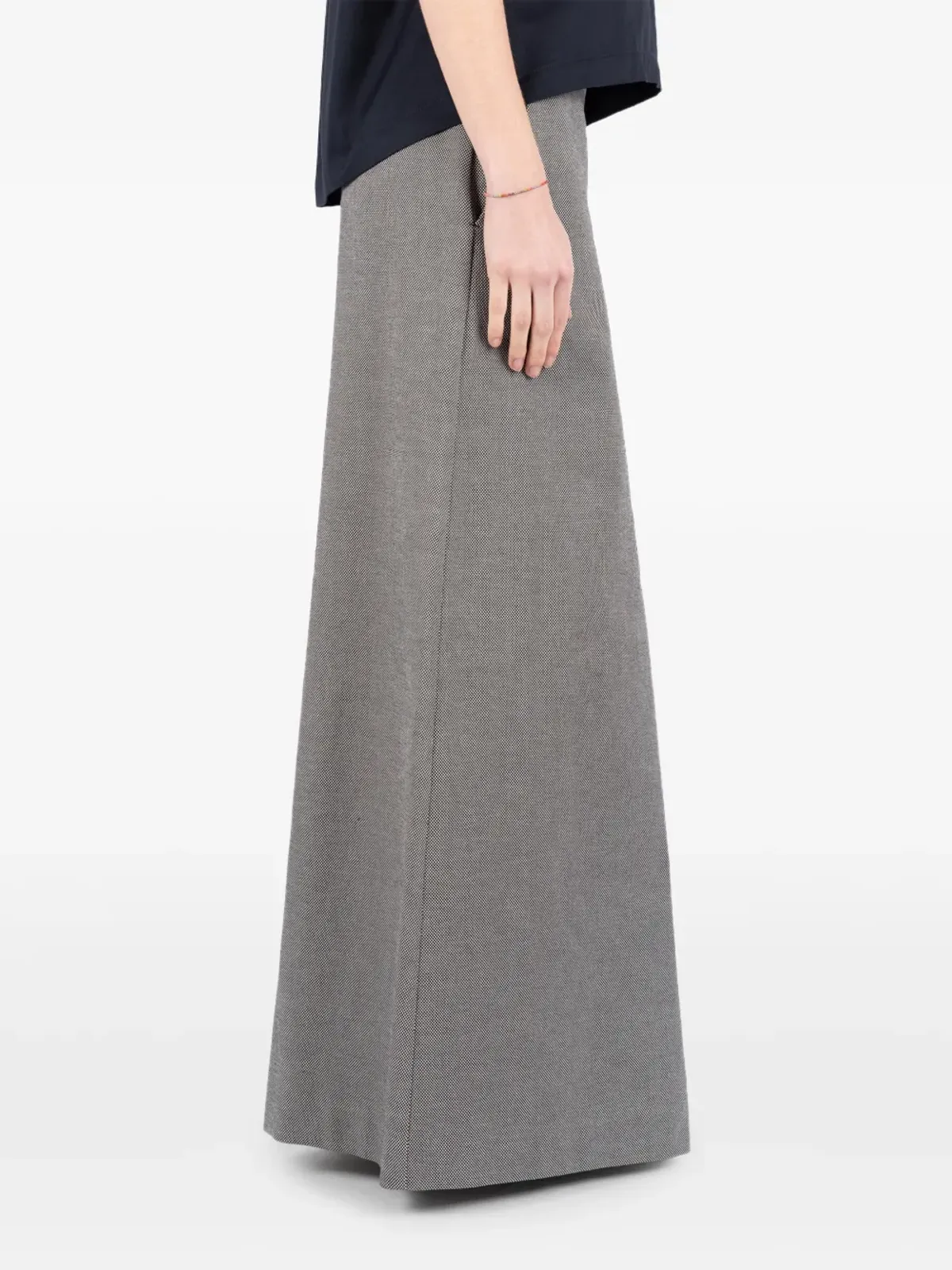 Société Anonyme Victoria前スリットマキシスカート - グレー - 画像3