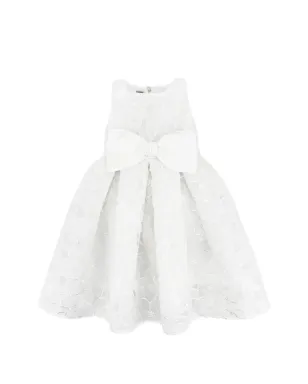 La Stupenderia flowers-embroidered dress - White - サムネイル1