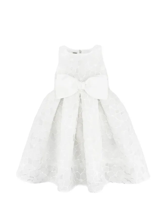 La Stupenderia La Stupenderia flowers-embroidered dress - Whiteの商品画像