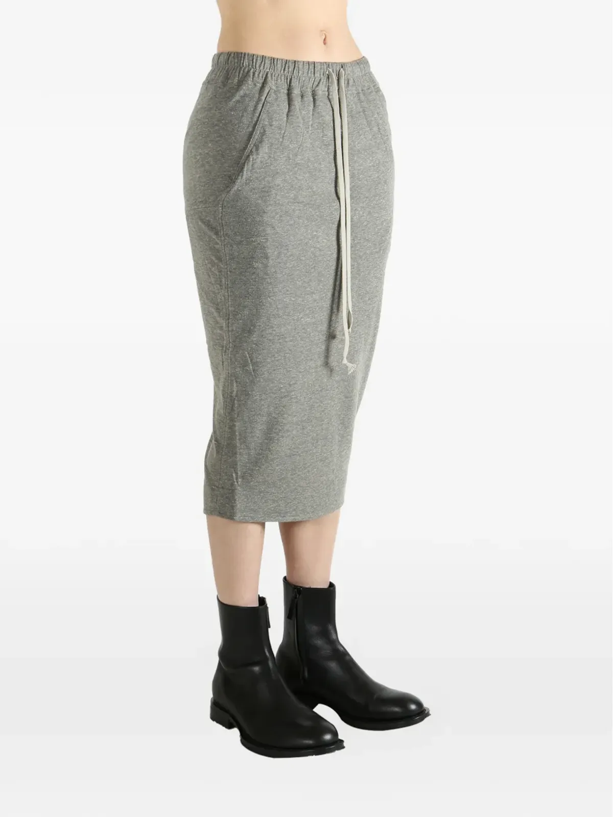 Rick Owens DRKSHDW ドローストリングファスニング ミディスカート - グレー - 画像2