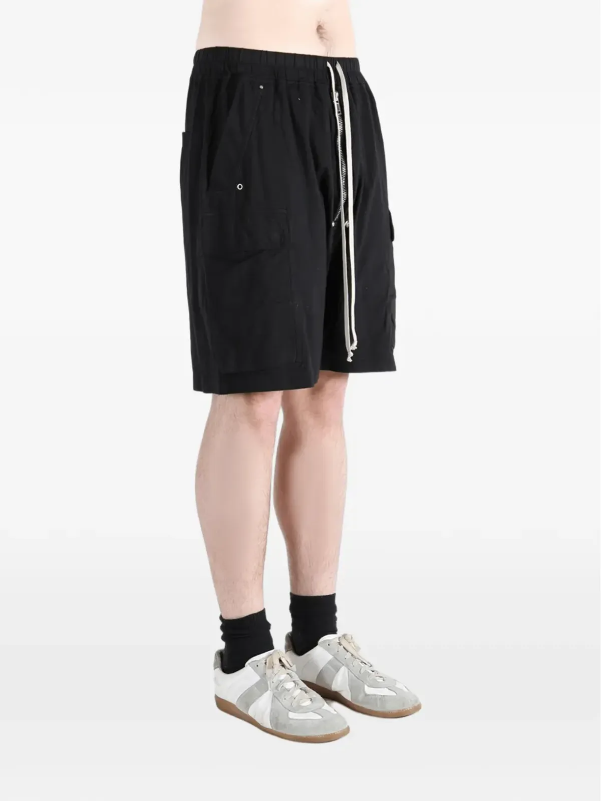 Rick Owens DRKSHDW ドローコード付きカーゴショーツ - ブラック - 画像3