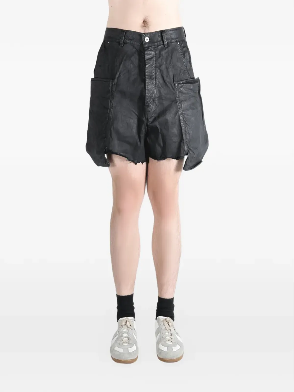 Rick Owens DRKSHDW フレイドヘムカーゴショーツ - 画像2