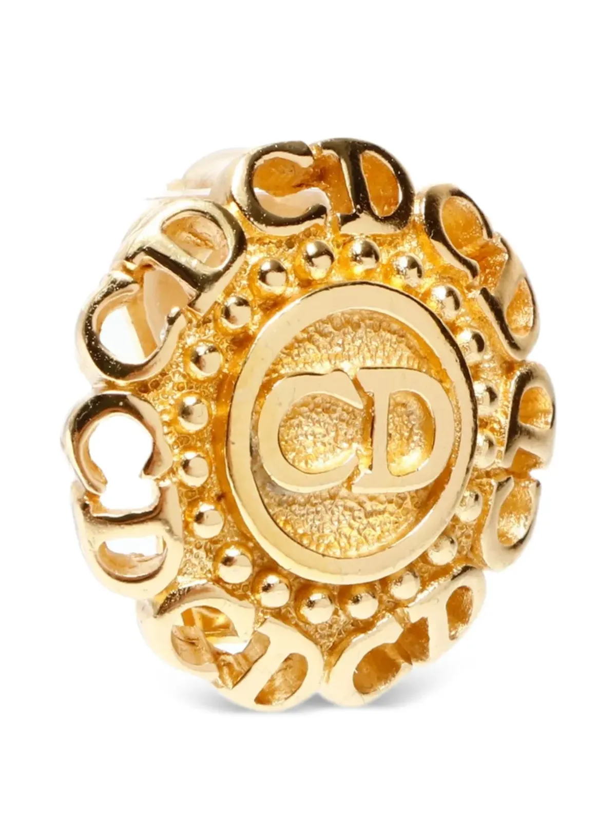 Christian Dior Pre-Owned ロゴ クリップオン イヤリング - 画像3