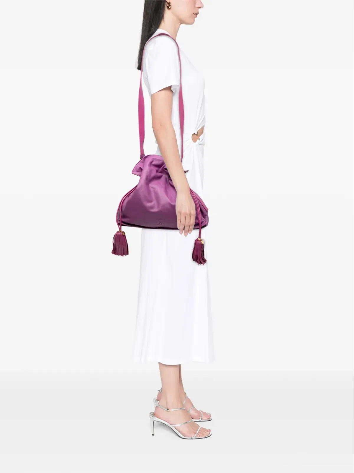 Loewe Pre-Owned カーフスキン フラメンコ タッセル クロスボディバッグ - 画像2
