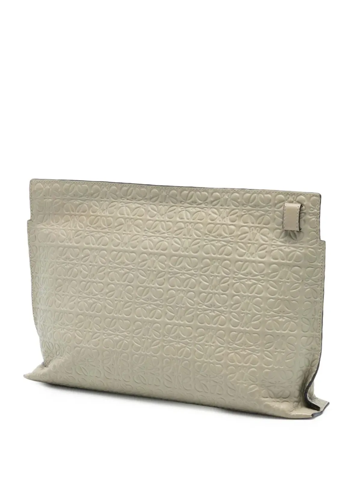 Loewe Pre-Owned エンボスレザー アナグラム リピート T クラッチバッグ - 画像3