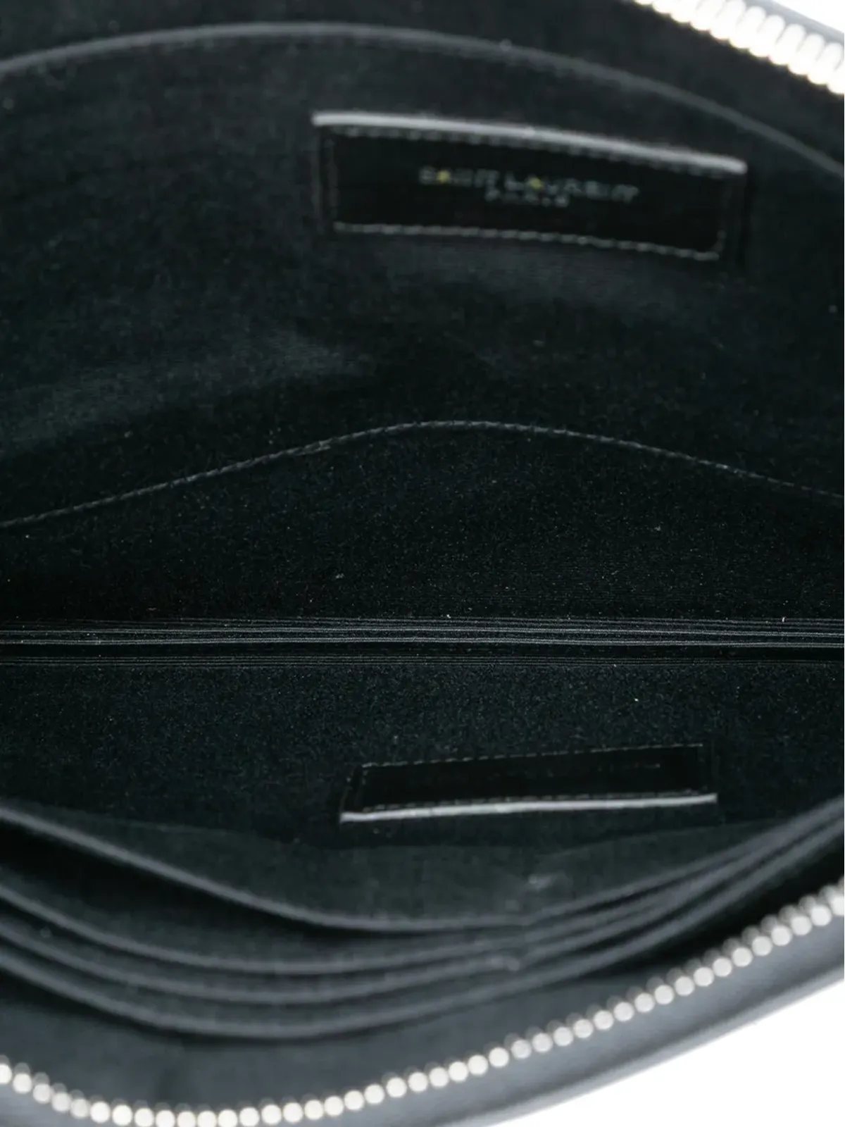 Saint Laurent Pre-Owned 2018 Leather Monogram Ipad Case クラッチバッグ - ブラック - 画像5