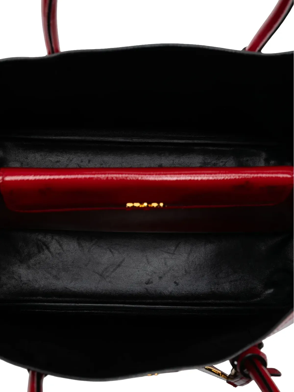Prada Pre-Owned サフィアーノ ヴェルニ ダブルサッチェル - 画像5