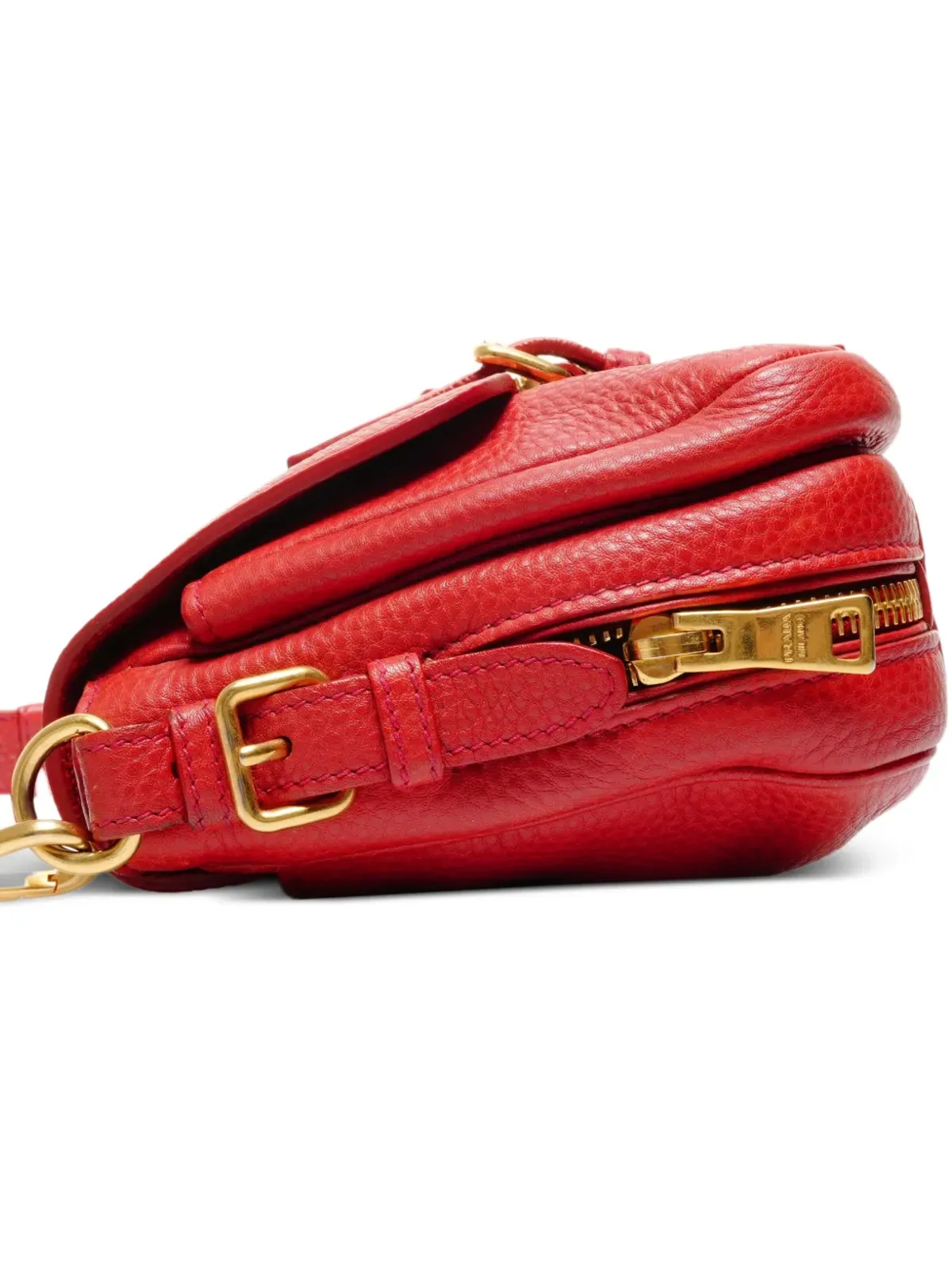 Prada Pre-Owned ヴィテロ ダイノ レザー ショルダーバッグ - 画像5