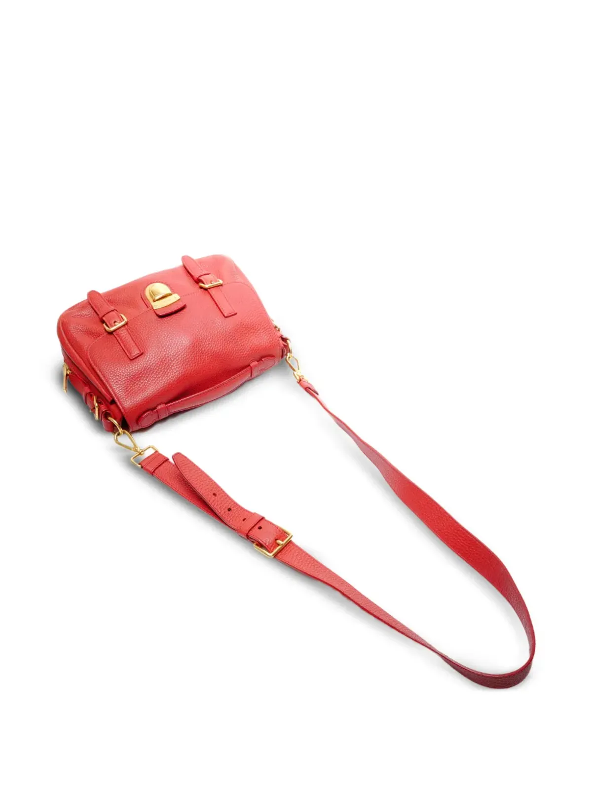 Prada Pre-Owned ヴィテロ ダイノ レザー ショルダーバッグ - 画像3