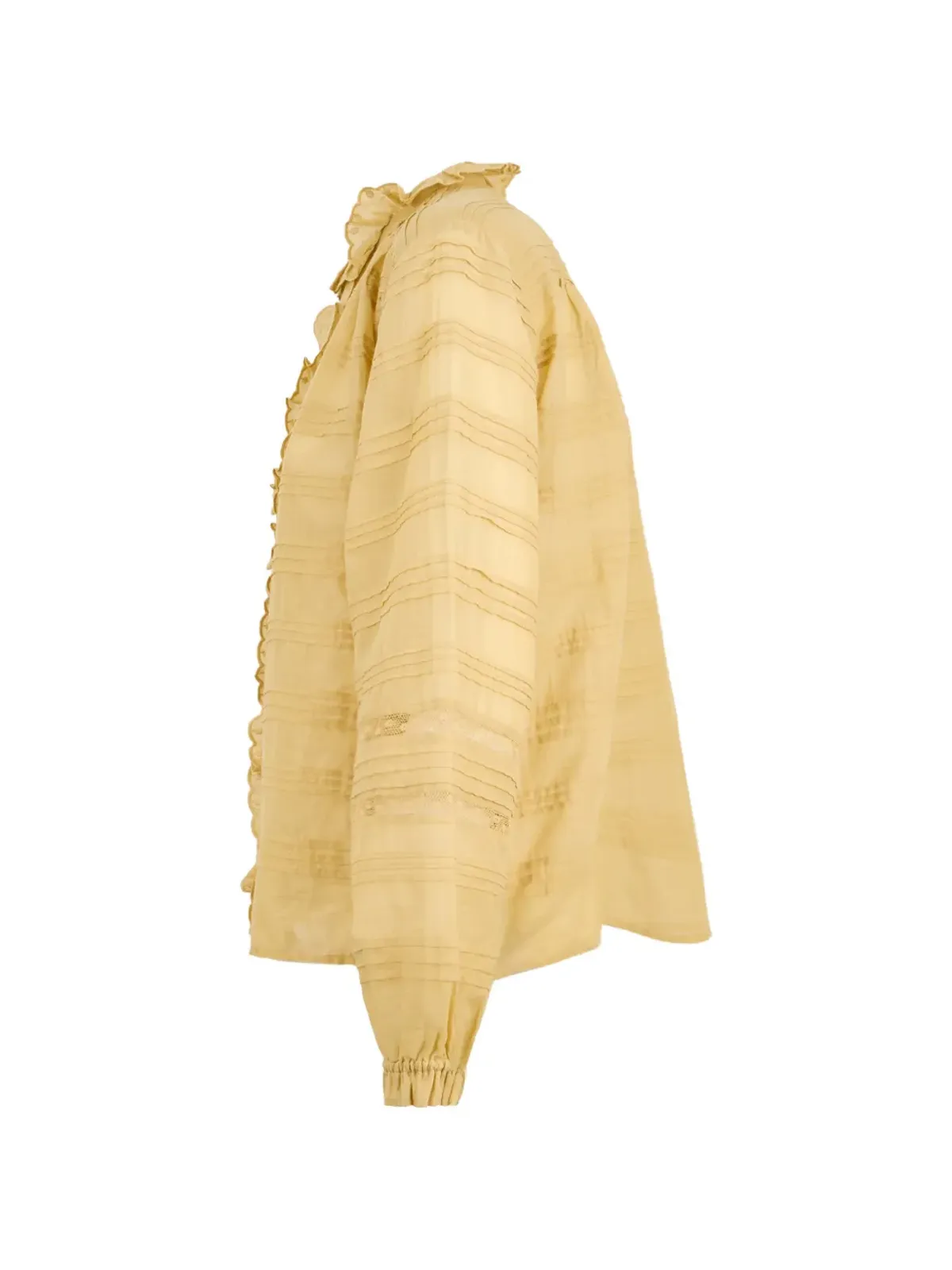MARANT ÉTOILE ペリーヌ ラッフル ボタン ブラウス - イエロー - 画像2