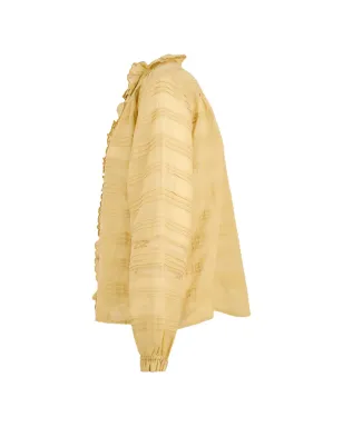 MARANT ÉTOILE ペリーヌ ラッフル ボタン ブラウス - イエロー - サムネイル2
