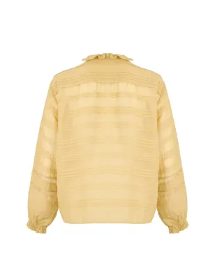 MARANT ÉTOILE ペリーヌ ラッフル ボタン ブラウス - イエロー - サムネイル3