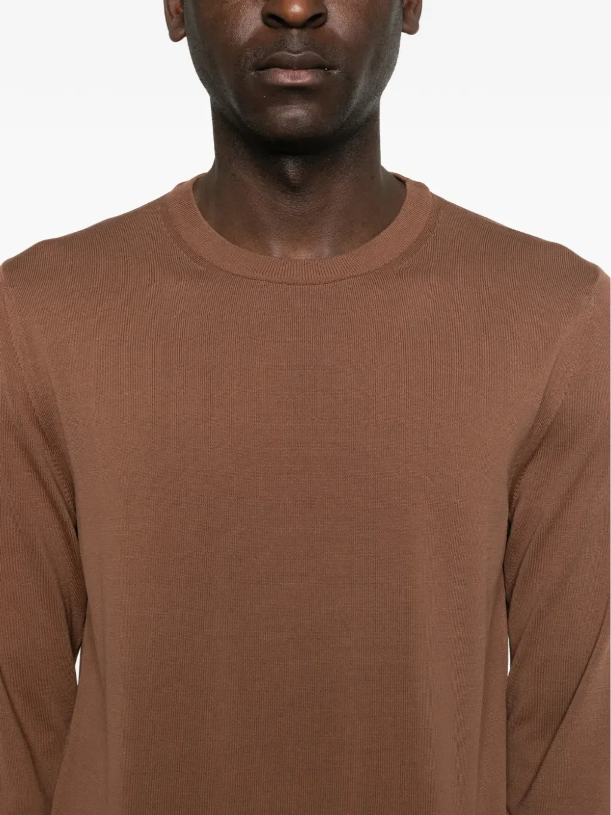 Canali クルーネック長袖ニットセーター - 画像5