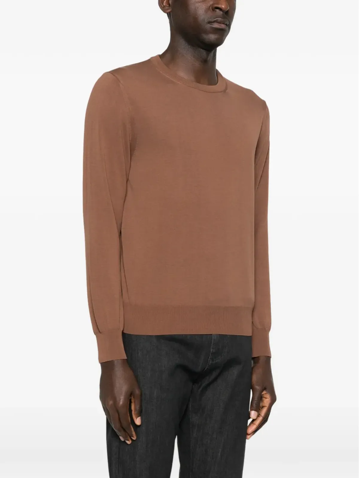 Canali クルーネック長袖ニットセーター - 画像3