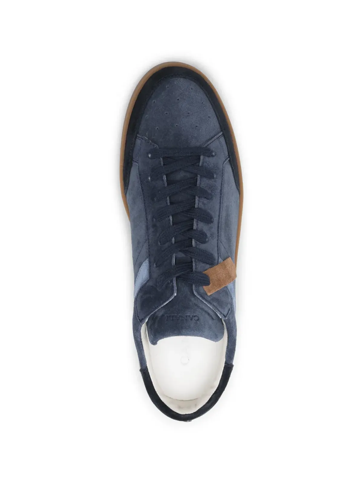Canali スエードパネルドスニーカー - ブルー - 画像4