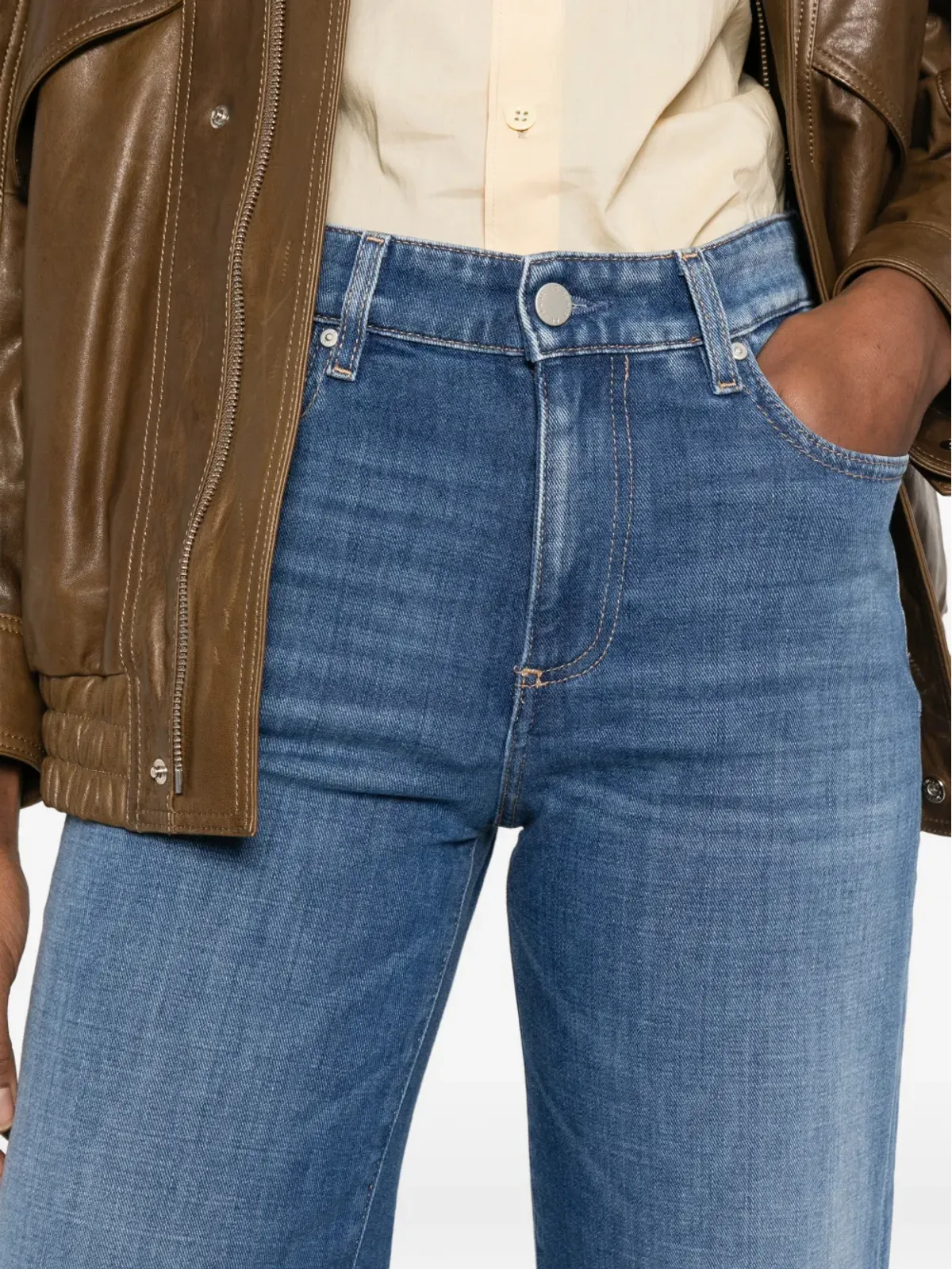 AG Jeans Saige ワイドレッグクロップジーンズ - 画像5