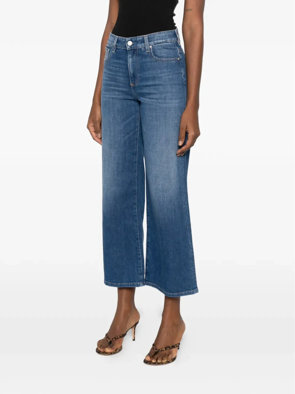 AG Jeans Saige ワイドレッグクロップジーンズ - 画像3