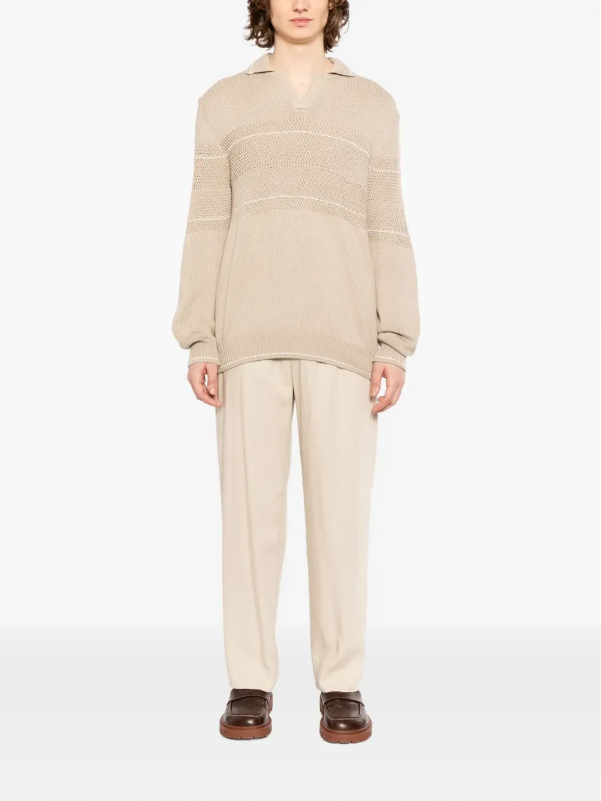 Canali ジャカード編みセーター - 画像2