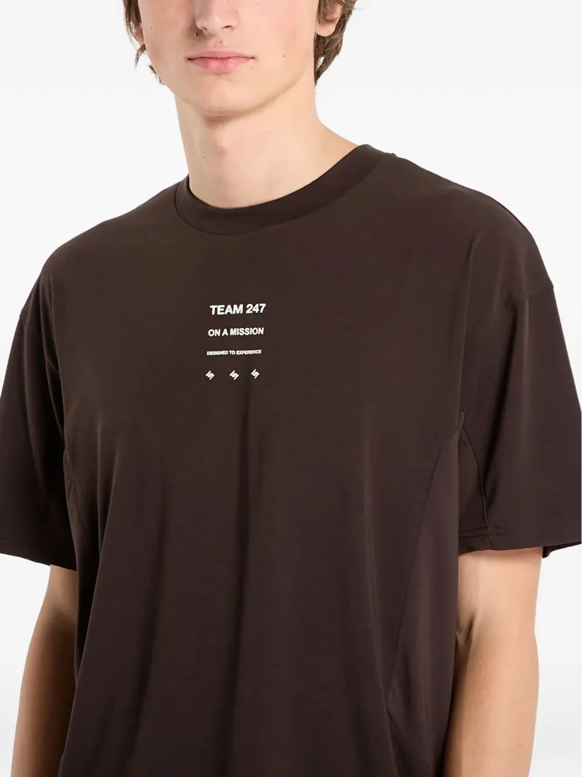 Represent 247 uprising オーバーサイズ Tシャツ - ブラウン - 画像3