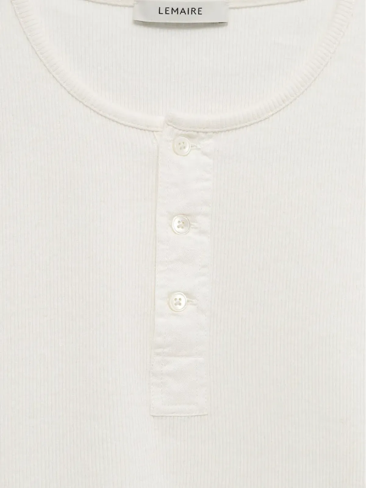 LEMAIRE ボタン付きリブ編みTシャツ - 画像3