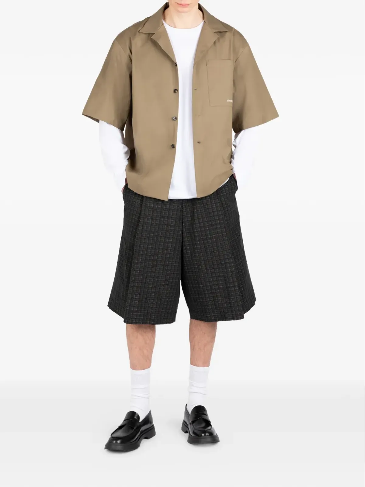 Société Anonyme チェック柄プリーツショーツ - 画像2