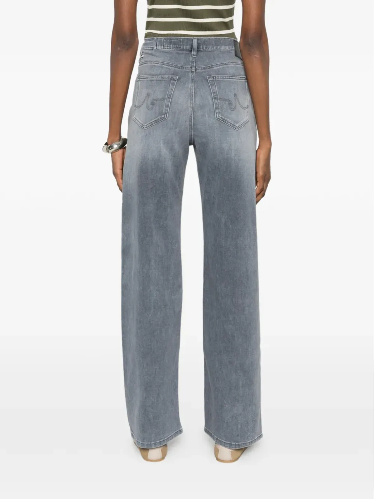 AG Jeans グレー バギー・ワイドジーンズ - 画像4