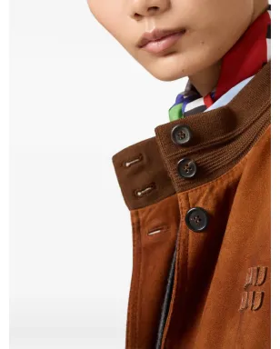 Miu Miu ロゴディテール スエードジャケット - サムネイル5
