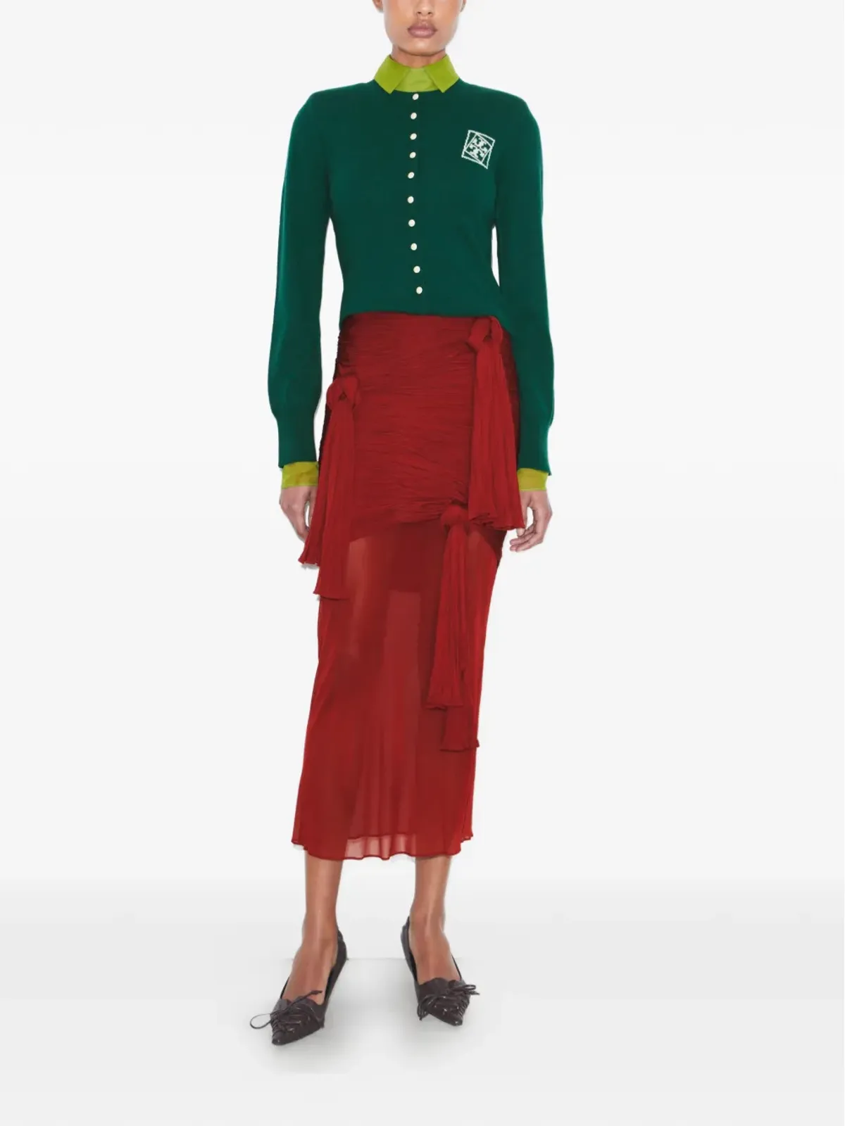 Tory Burch ノット付きスカート - 画像2