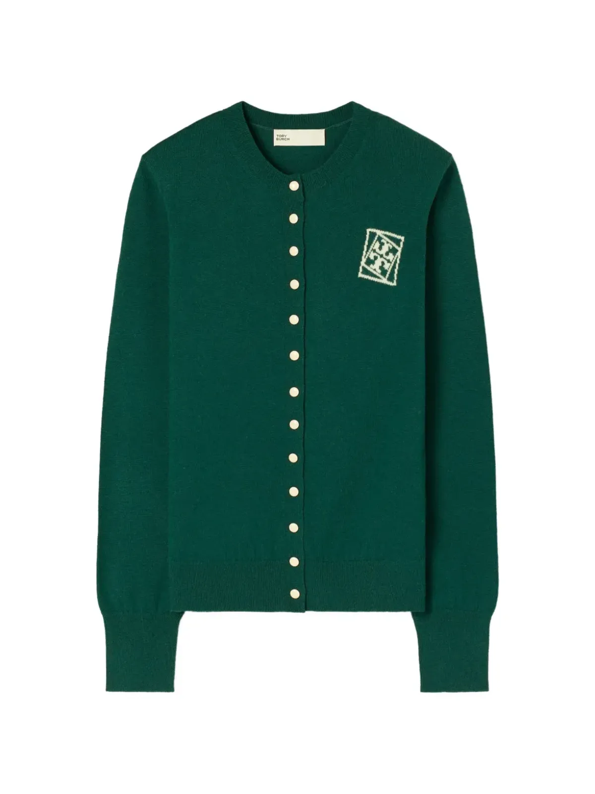 Tory Burch ボタンエンブレムカーディガン - 画像1