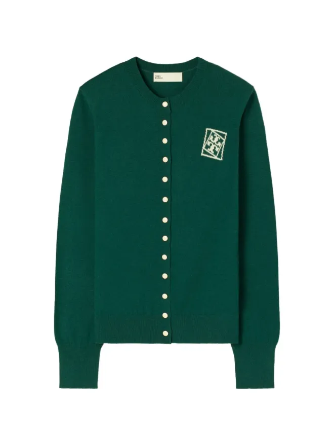Tory Burch Tory Burch ボタンエンブレムカーディガンの商品画像