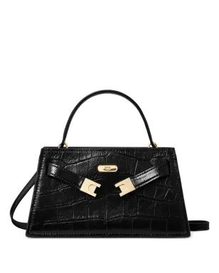 Tory Burch Lee Radziwill クロコダイル型押し トップハンドル ミニバッグ - サムネイル1