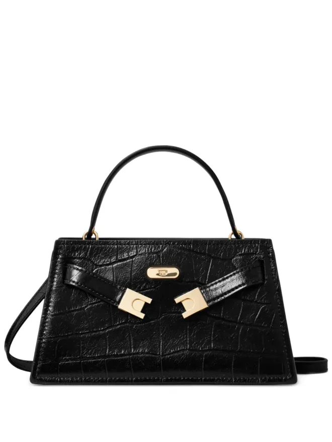 Tory Burch Tory Burch Lee Radziwill クロコダイル型押し トップハンドル ミニバッグの商品画像