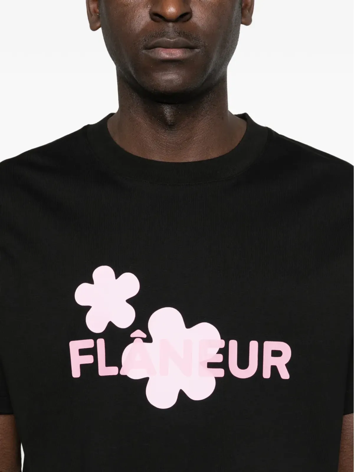 FLÂNEUR Organic Flower T-shirt - Black - 画像5