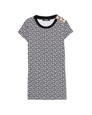 Balmain Kids ボタン装飾プリントTシャツ - サムネイル1