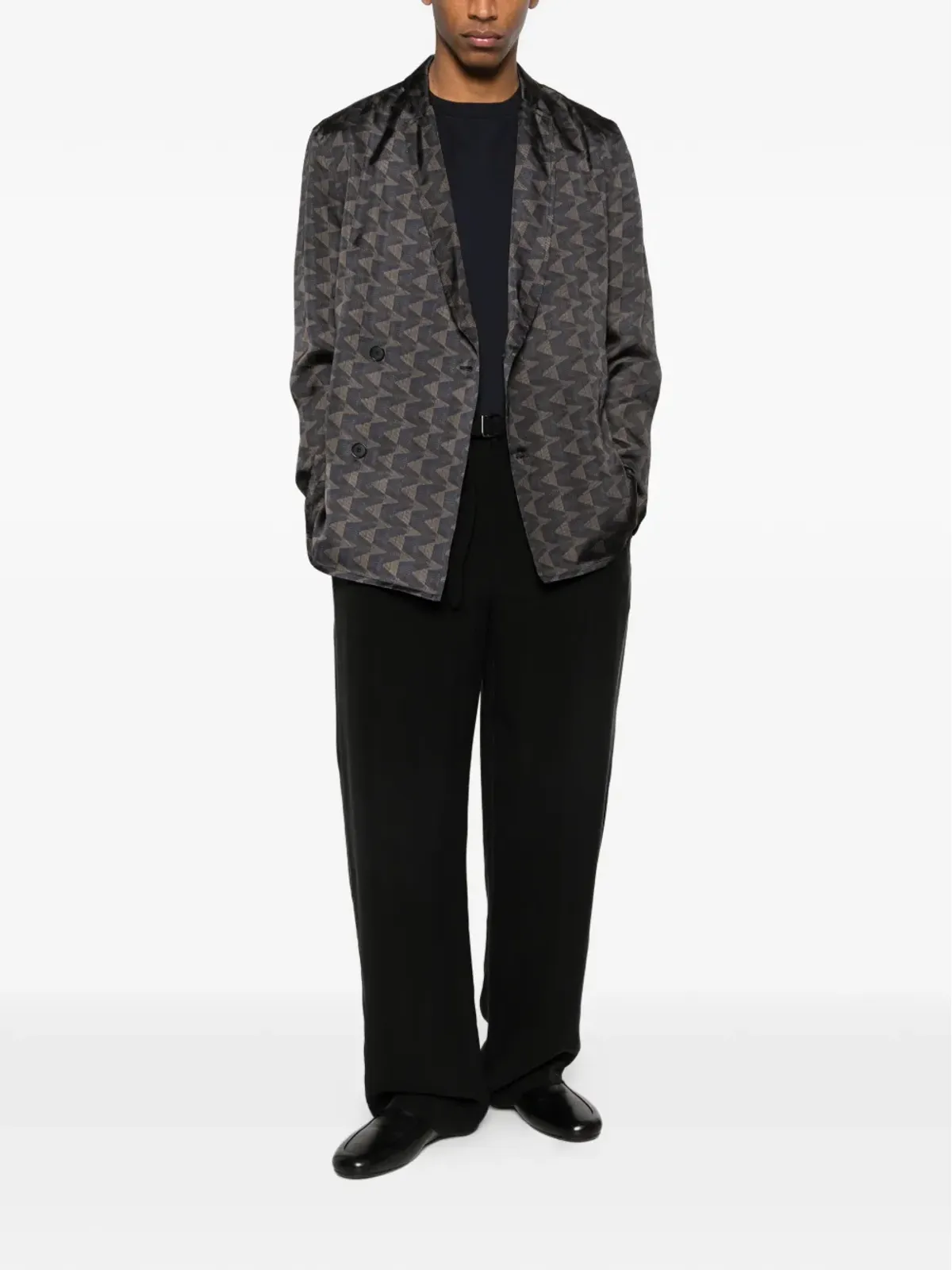 Giorgio Armani ベルト付きプリーツパンツ - 画像2