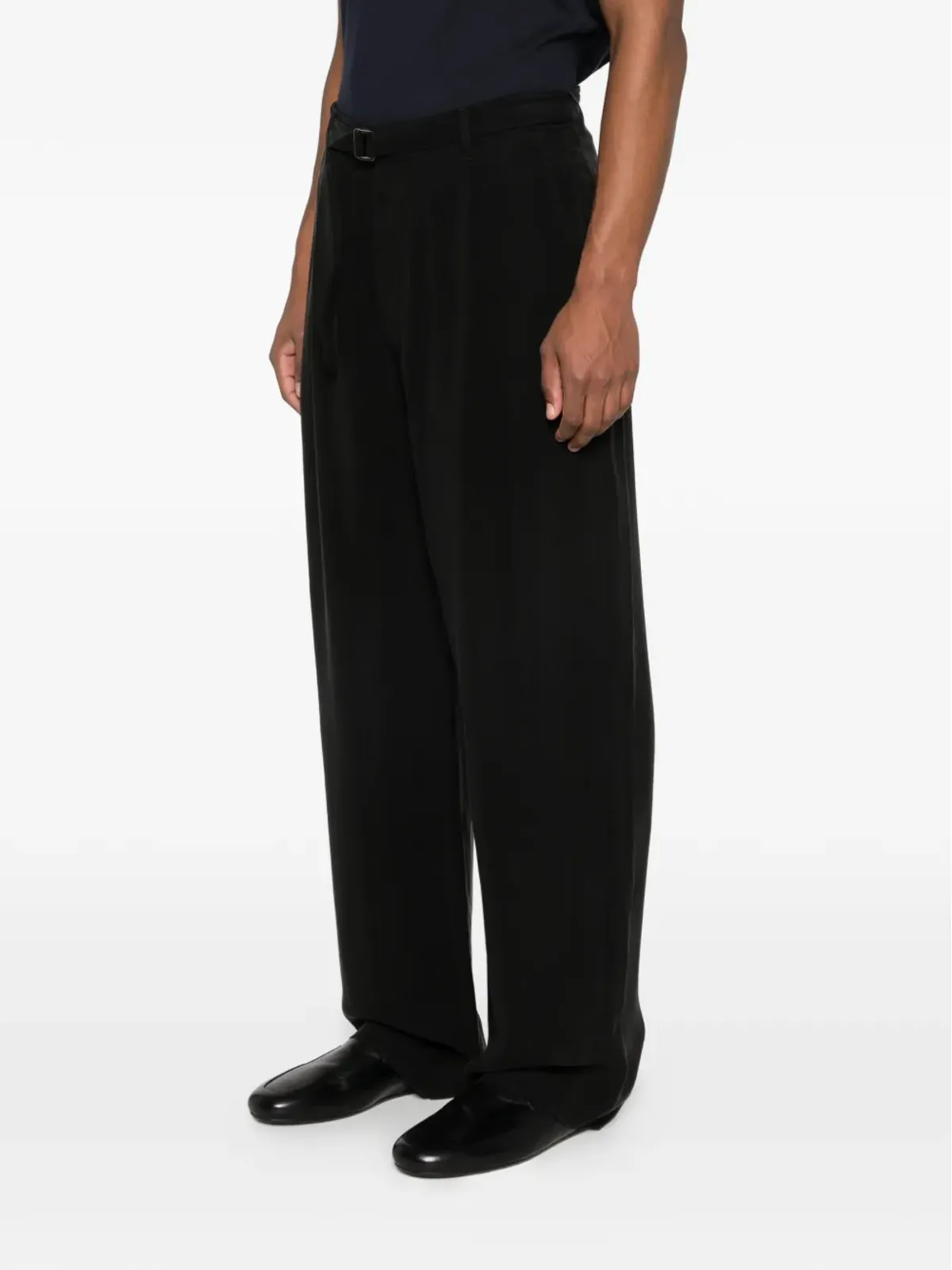 Giorgio Armani ベルト付きプリーツパンツ - 画像3