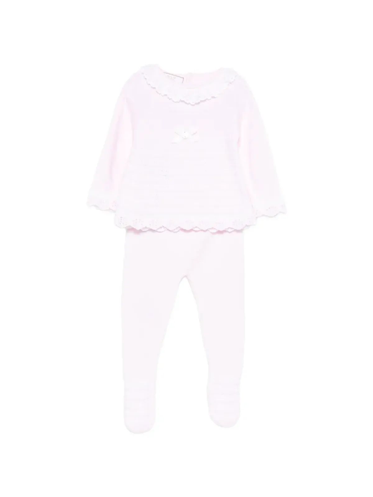 Paz Rodriguez lace-trim trousers set - Pink - 画像1