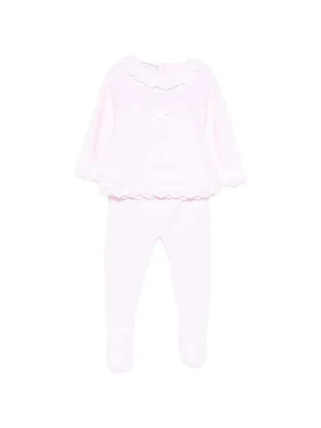 Paz Rodriguez Paz Rodriguez lace-trim trousers set - Pinkの商品画像