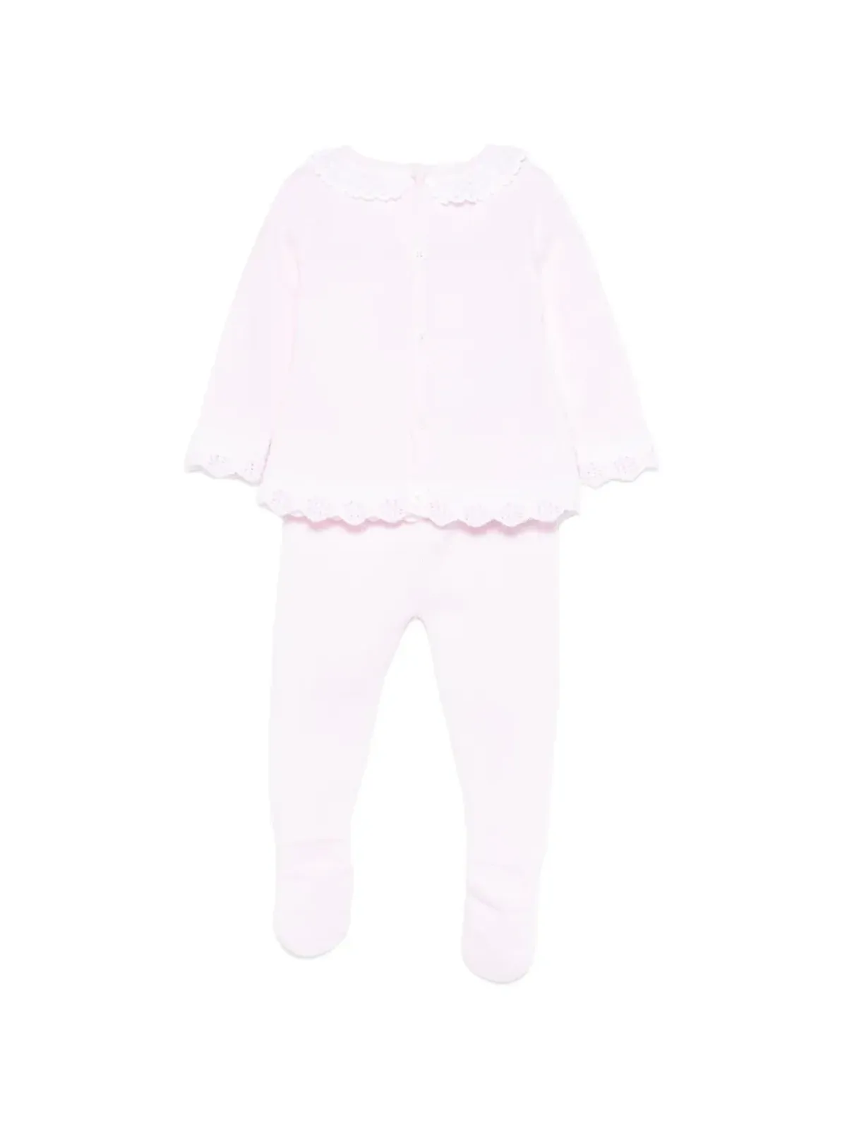 Paz Rodriguez lace-trim trousers set - Pink - 画像2