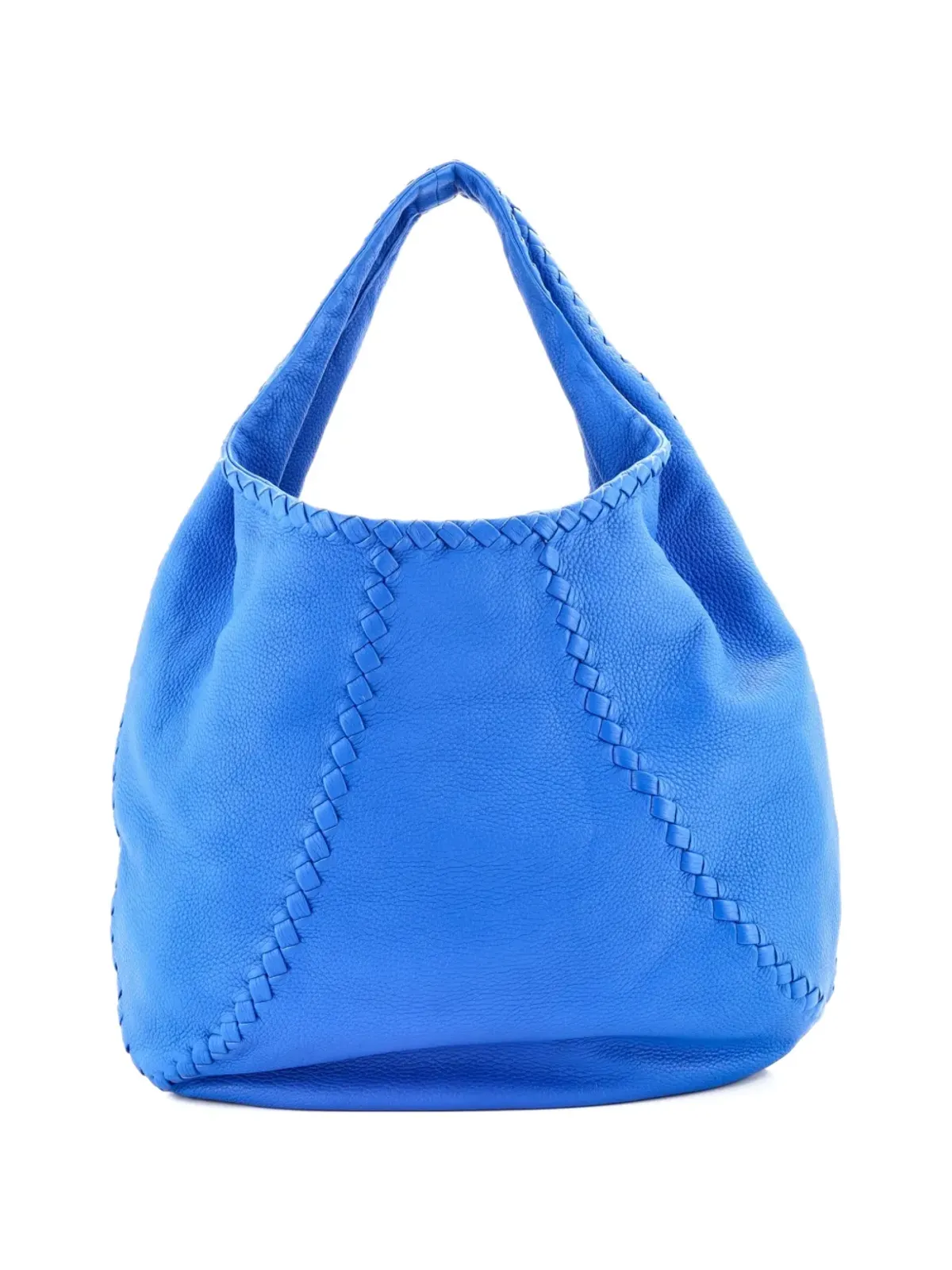 Bottega Veneta Pre-Owned ベースボールレザー イントレチャートディテール ホーボーバッグ - 画像1