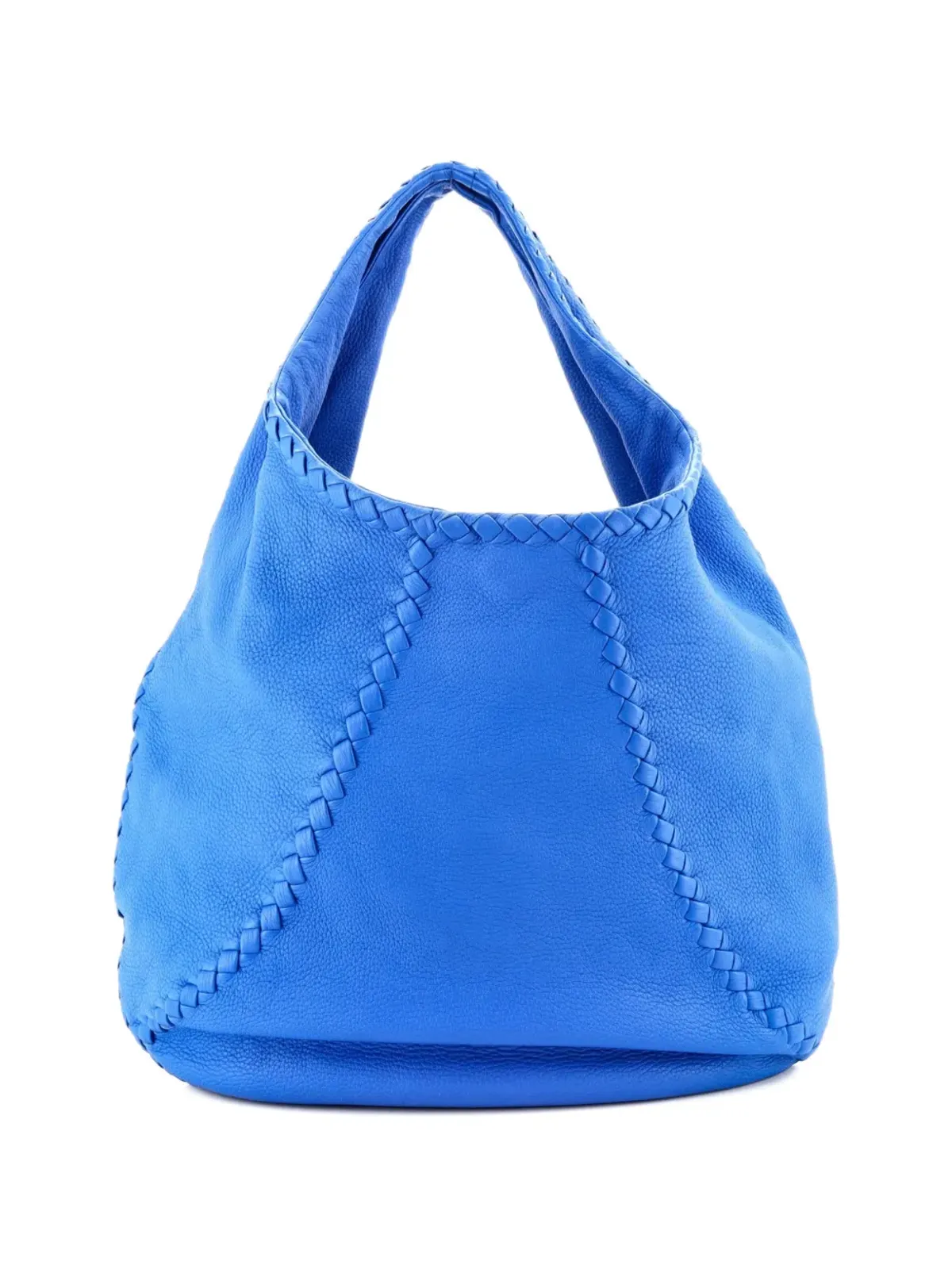 Bottega Veneta Pre-Owned ベースボールレザー イントレチャートディテール ホーボーバッグ - 画像2