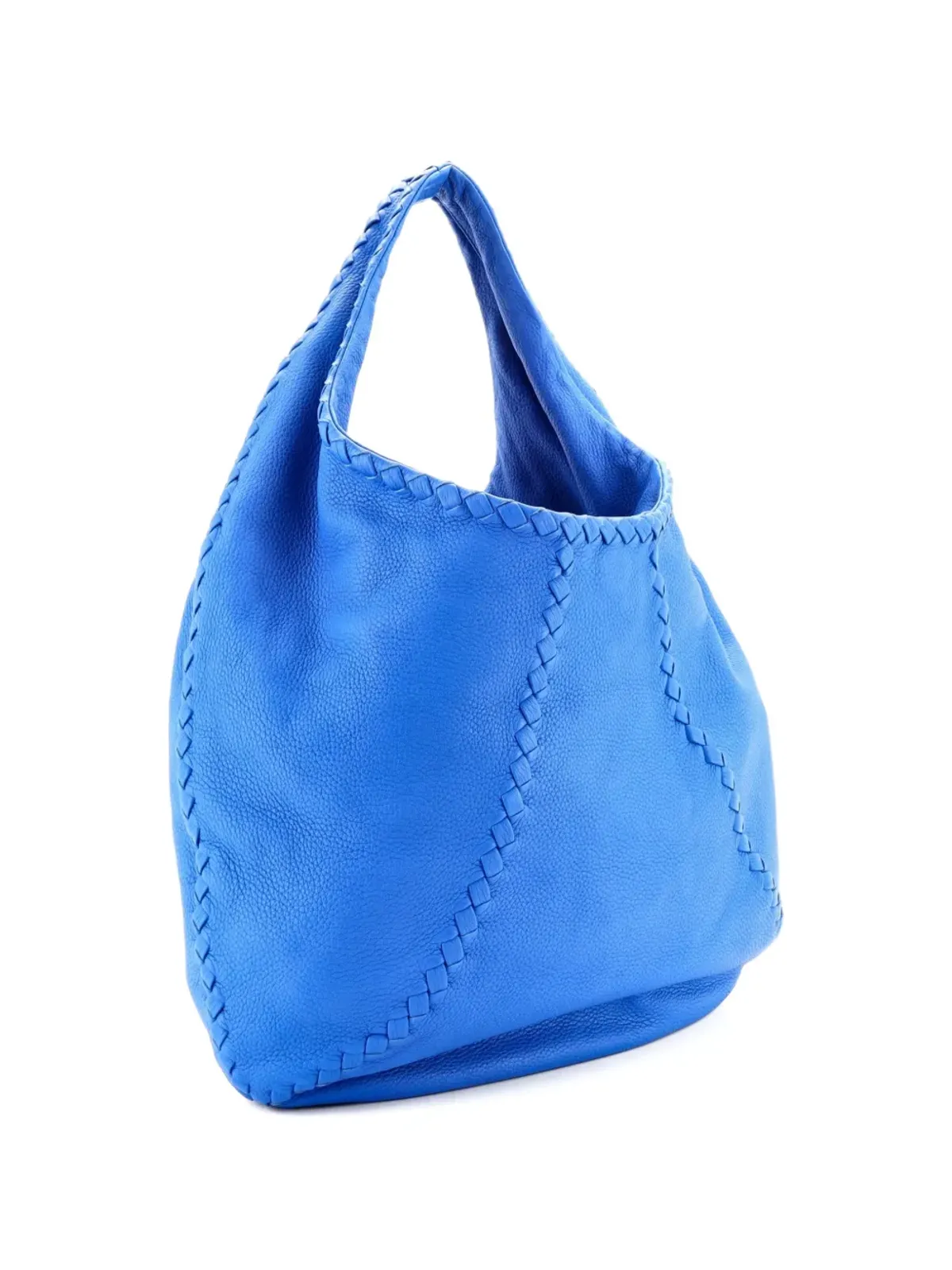 Bottega Veneta Pre-Owned ベースボールレザー イントレチャートディテール ホーボーバッグ - 画像3