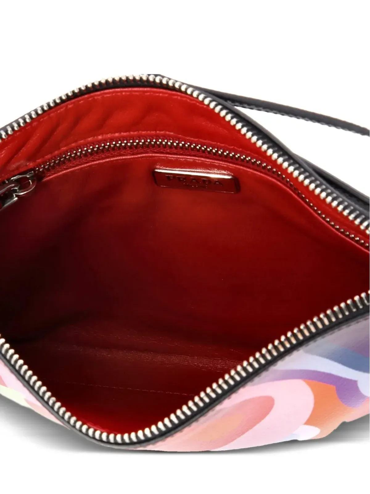 Prada Pre-Owned Push Lock Zip Pochette Printed Saffiano ショルダーバッグ - Multicolour - 画像5