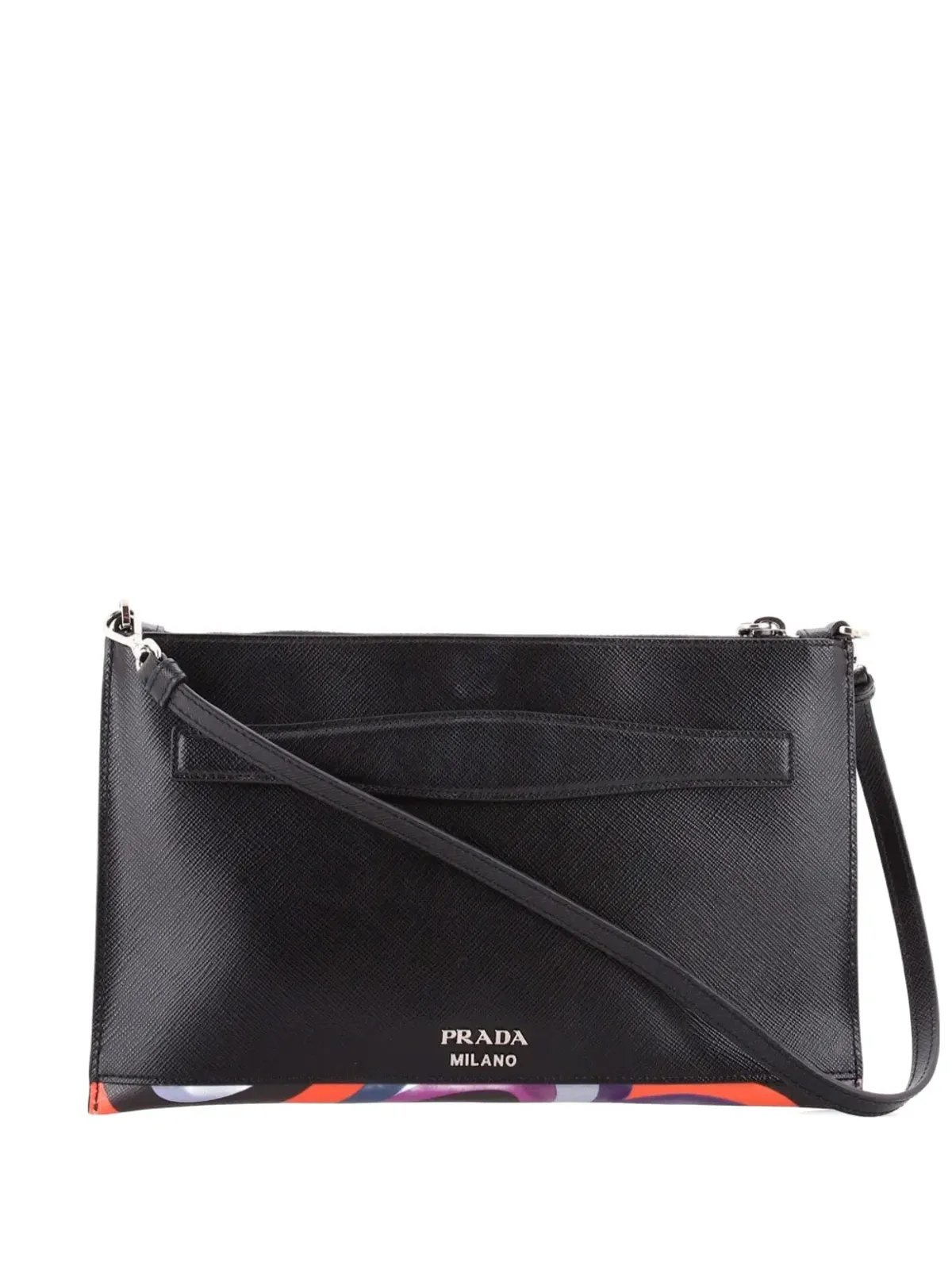 Prada Pre-Owned Push Lock Zip Pochette Printed Saffiano ショルダーバッグ - Multicolour - 画像2