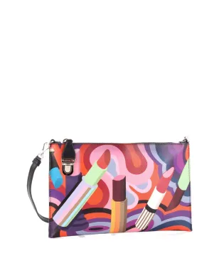 Prada Pre-Owned Push Lock Zip Pochette Printed Saffiano ショルダーバッグ - Multicolour - サムネイル3