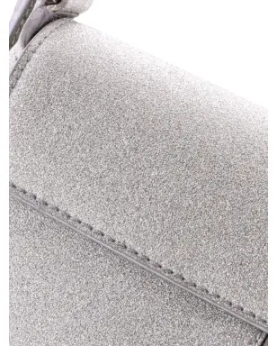 Balenciaga Vintage XX Flap Street Shoulder Bag Glitter Leather Small hobo bag - Silver - サムネイル5