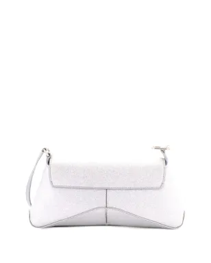 Balenciaga Vintage XX Flap Street Shoulder Bag Glitter Leather Small hobo bag - Silver - サムネイル2