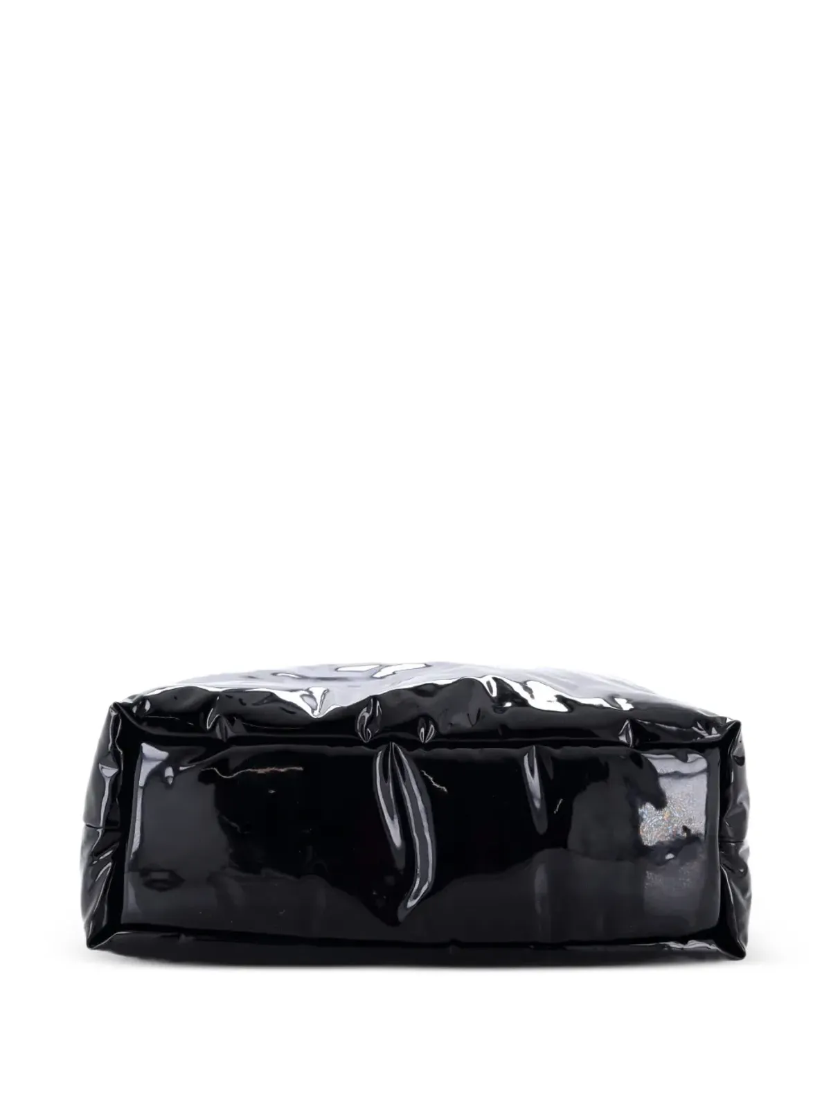 Saint Laurent Pre-Owned ロゴ入りパテントレザー マキシ トートバッグ - 画像4